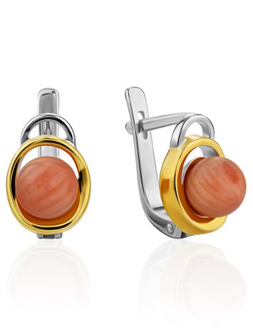 Bright Silver Coral Earrings, image 