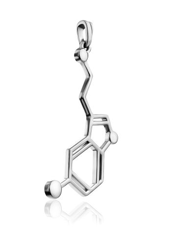Silver Serotonin Molecule Pendant Hippocrates, image , picture 4