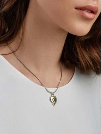 Heart Motif Silver Amazonite Pendant, image , picture 3