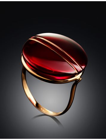 Fabulous Gold Amber Ring The Sangria, Ring Size: 8.5 / 18.5, image , picture 2