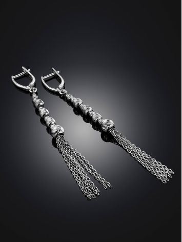 Flawless Silver Dangle Earrings The Sparkling, image , picture 2