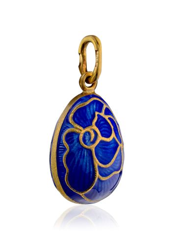 Gilded Silver Blue Enamel Egg Pendant The Romanov, image , picture 4