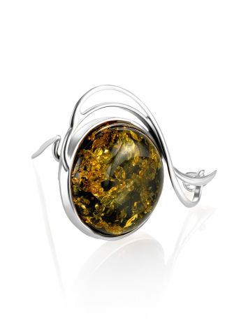 Elegant Green Amber Brooch The Rialto, image , picture 3
