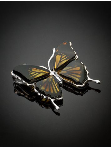 Luminous Butterfly-Like Amber Brooch, image , picture 2