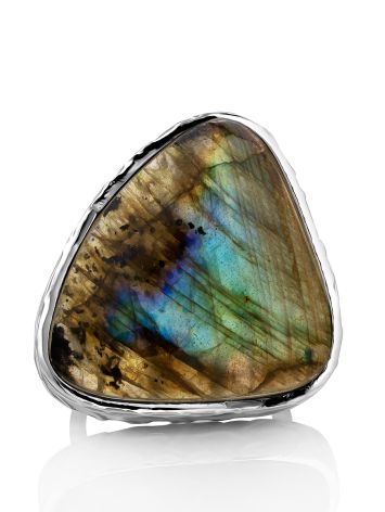 Fascinating Silver Labradorite Ring The Bella Terra, Ring Size: Adjustable, image , picture 3