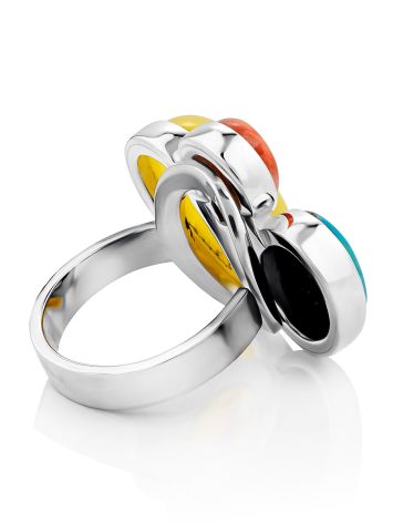 Exclusive Multi Stone Cocktail Ring The Bella Terra, Ring Size: Adjustable, image , picture 4