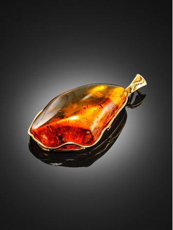 Organic Shape Amber With Fossil Insects Pendant The Clio Collection, image , picture 4