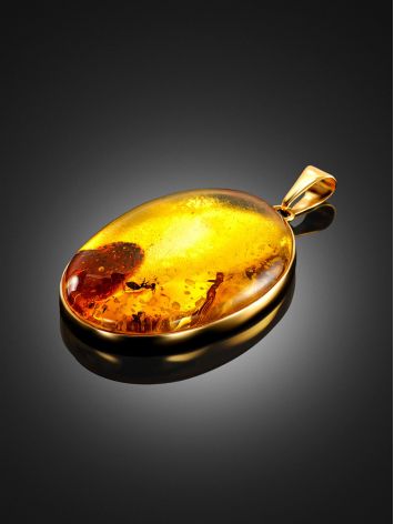 Elegant Amber With Fossil Insects Pendant The Clio, image , picture 2