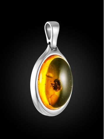 Lemon Amber With Fossil Midge Pendant The Clio, image , picture 4