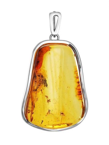 Amber Pendant In Sterling Silver With inclusions the Clio, image 