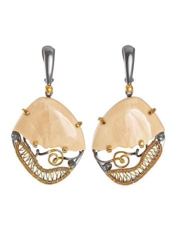 Voluptuous Mammoth Tusk Earrings In Gold-Plated Silver The Era, image 