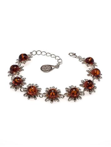Cherry Amber Bracelet In Sterling Silver The Aster, image 