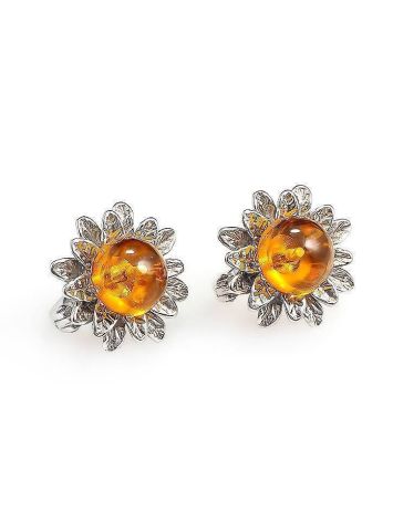 Amber Earrings In Sterling Silver The Aster, image 