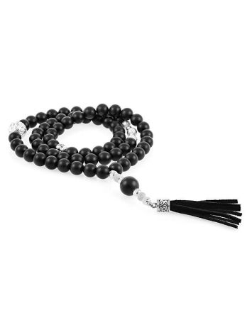 Black Amber Beads With Tassel The Cuba, image 