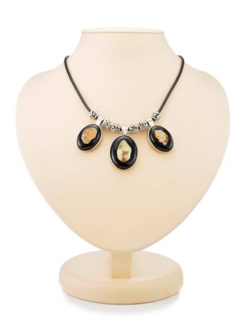 Multicolor Amber Necklace In Sterling Silver The Panther, image 
