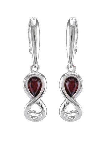 Cherry Amber Earrings In Sterling Silver The Amour, image 