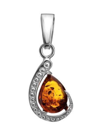 Cognac Amber Pendant In Sterling Silver The Acapulco, image 
