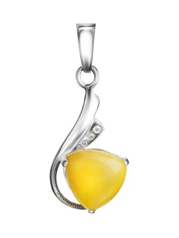 Honey Amber Pendant In Sterling Silver The Acapulco, image 