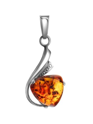 Ultra Feminine Amber Pendant In Sterling Silver The Acapulco, image 