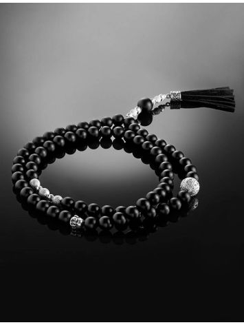 Black Amber Beads With Tassel The Cuba, image , picture 3
