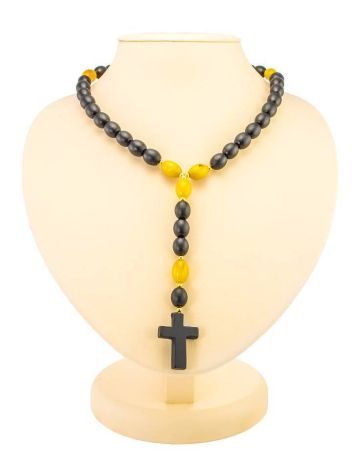 50 Olive Cut Amber Rosary The Cuba, image , picture 3