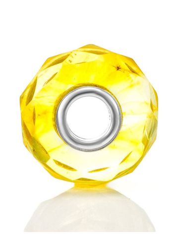 Faceted Lemon Amber Ball Charm, image , picture 3