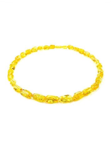 Lemon Amber Beaded Necklace, image , picture 3