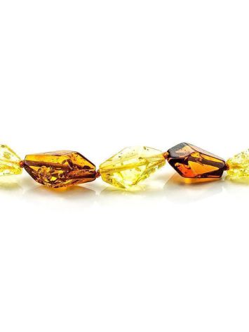 Two-Toned Faceted Amber Beaded Necklace, image , picture 5