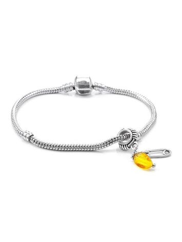 Sterling Silver Charm With Lemon Amber The Pin, image , picture 3