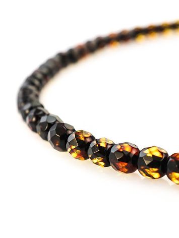 Faceted Amber Beaded Necklace The Prague, image , picture 4