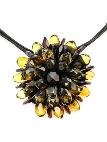 Dark Amber Necklace The Chrysanthemum, image , picture 4