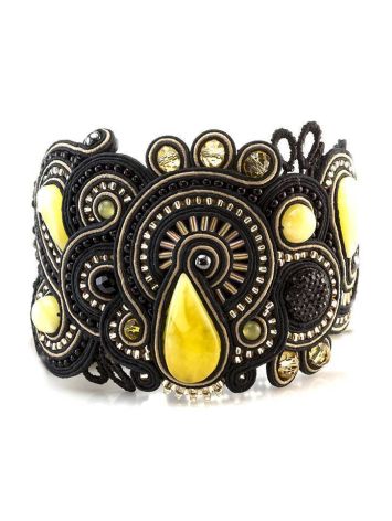 Braided Cuff Bracelet With Amber And Crystals The India, image , picture 2