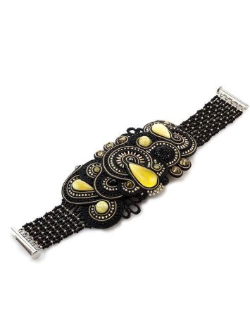 Braided Cuff Bracelet With Amber And Crystals The India, image , picture 5