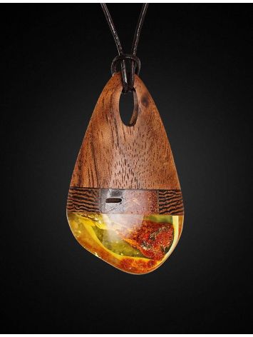 Amber And Wood Pendant The Indonesia, image , picture 3