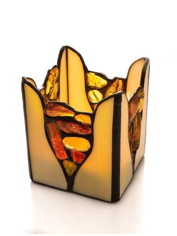 Multicolor Amber And Glass Candleholder, image , picture 4