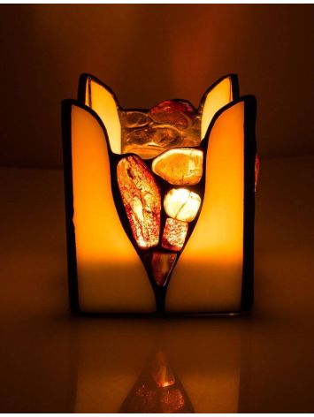 Multicolor Amber And Glass Candleholder, image , picture 5