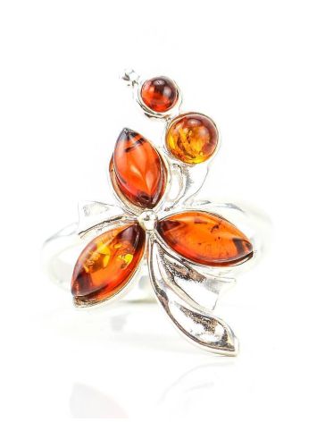 Cherry Amber Ring In Sterling Silver The Verbena, Ring Size: 8.5 / 18.5, image , picture 2