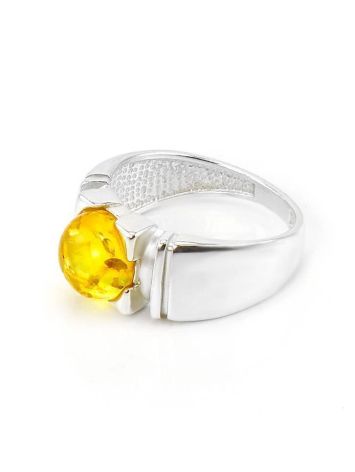 Lemon Amber Ring In Sterling Silver The Rondo, Ring Size: 5.5 / 16, image , picture 3