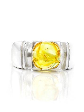 Lemon Amber Ring In Sterling Silver The Rondo, Ring Size: 5.5 / 16, image , picture 5