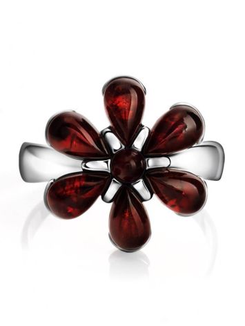 Wonderful Cherry Amber Ring In Sterling Silver The Verbena, Ring Size: 6.5 / 17, image , picture 6