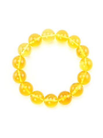 Lemon Amber Beaded Elastic Bracelet, image , picture 3
