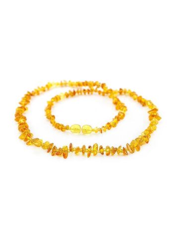Cognac Amber Beaded Necklace, image , picture 4