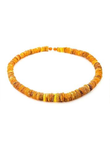 Natural Cognac Amber Beaded Necklace, image , picture 5