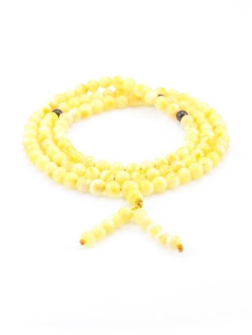Honey Amber Mala Prayer Beads, image 
