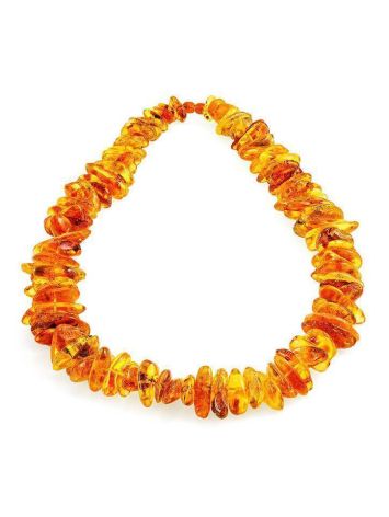 Raw Cut Cognac Amber Beaded Necklace, image , picture 3