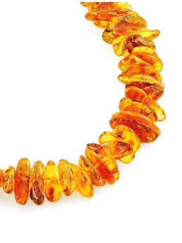 Raw Cut Cognac Amber Beaded Necklace, image , picture 4