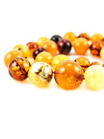 Mindblowing Multicolor Amber Ball Beaded Necklace, image , picture 6