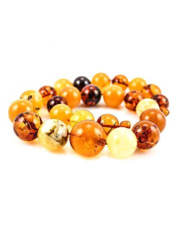 Mindblowing Multicolor Amber Ball Beaded Necklace, image , picture 5