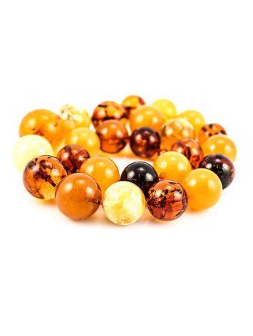 Mindblowing Multicolor Amber Ball Beaded Necklace, image , picture 7