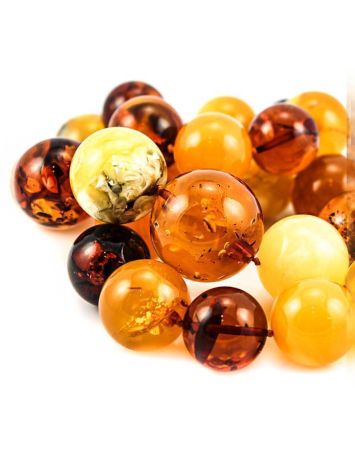 Mindblowing Multicolor Amber Ball Beaded Necklace, image , picture 9